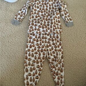 Burt's Bees Baby Gray and White Pajama Set